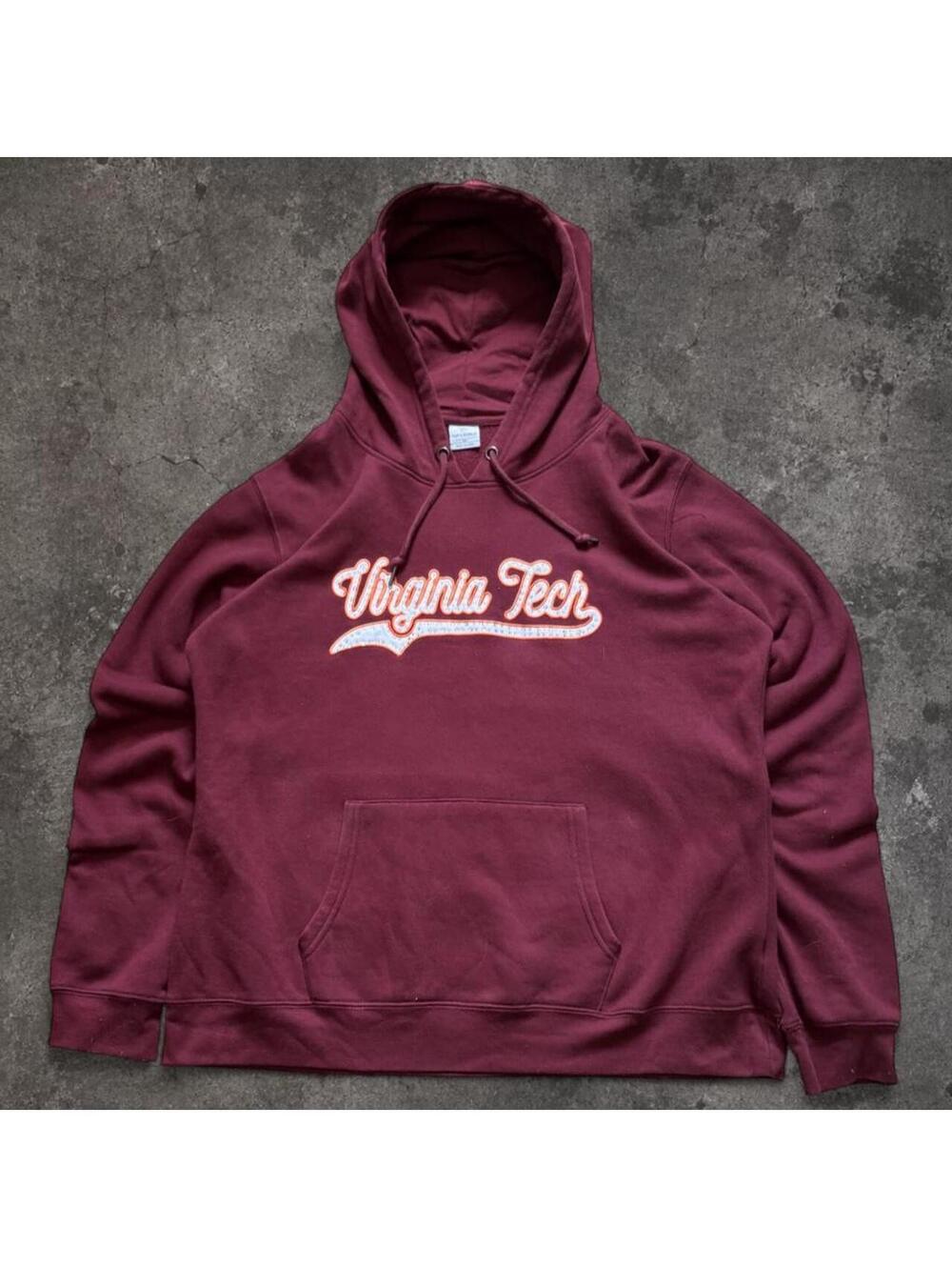 Beautiful 2000s Top of the World bedazzled Virginia Tech writing Hoodie